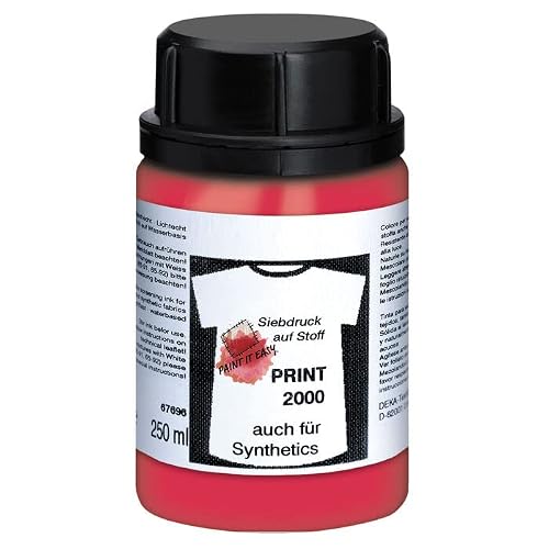 PAINT IT EASY NEU Siebdruckfarbe DEKAPRINT 2000, 250 ml, Karmin