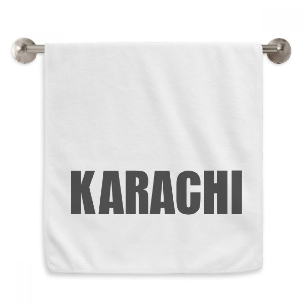 Serviette Karachi Pakistan blanche de 33x74 cm pour le visage