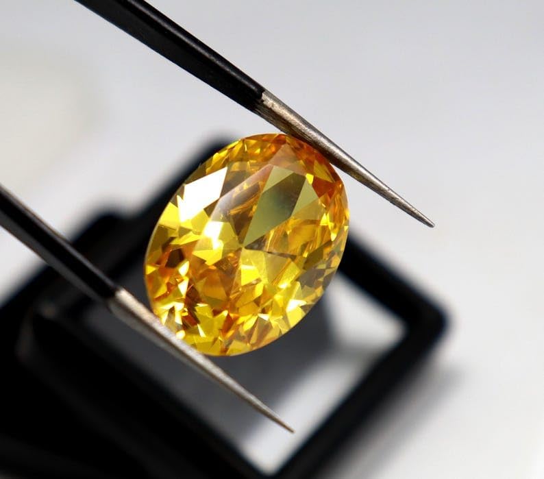 Natural 31.65 Ct Yellow Sapphire Oval Cut Certified Loose Gemstone Ideal for Custom Jewelry Making Rings Necklaces and Earrings Collectible Gem Stone