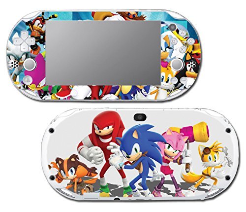 Sonic Boom Hedgehog Tails Amy Rose Knuckles Eggman Shattered Crystal Fire & Ice Orbot Cubot Shadow Video Game Vinyl Decal Skin Sticker Cover for Sony Playstation Vita Slim 2000 Series System