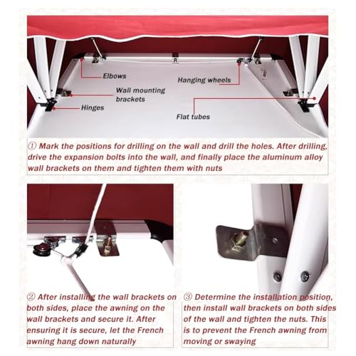 Toldo retráctil de aluminio resistente para ventanas y puertas de diseño 8