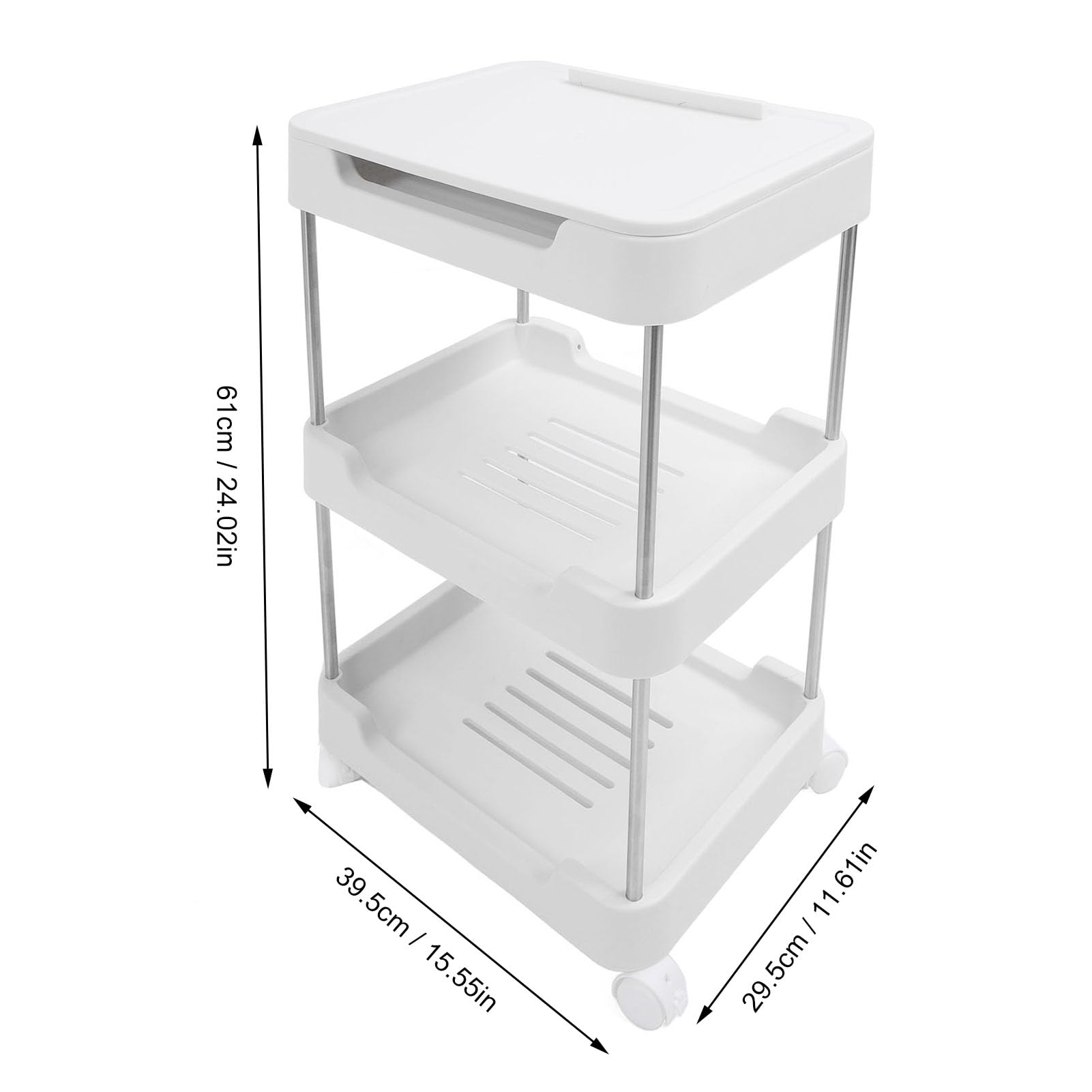 Chariot Roulant avec Plateau de Table Roues Multifonctions à Plusieurs nive