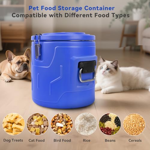 15lb Dog Food Storage Container, Stainless Steel Airtight Pet Food Storage Container and Durable Plastic Food Container, Large Metal Cat Food Container with Lid and Scoop to Keep Fresh - Image 6