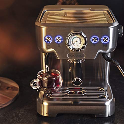 Cecotec Cumbia Power Espresso 20 Barista Aromax Kaffeemaschine. Leistung 2900 W, 2 Heizsysteme, 20-bar-Druckpumpe, Manometer, Doppelauslassfilterhalter und 2 Filter (Barista Pro) 4 Cecotec Cumbia Power Espresso 20 Barista Aromax Kaffeemaschine. Leistung 2900 W, 2 Heizsysteme, 20-bar-Druckpumpe, Manometer, Doppelauslassfilterhalter und 2 Filter (Barista Pro)