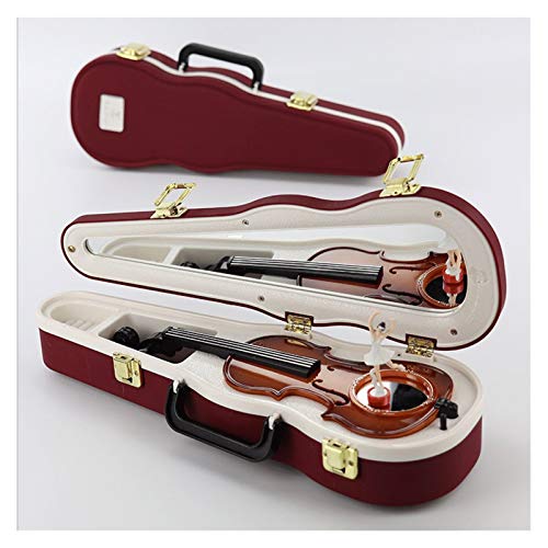 Carillon Carillon per Violino Scatola portagioie Musicale per Ragazza,portagioie per Musica con Ballerino di Danza Classica,Slot per Carillon per Ragazzi (Color : L Wine Red Package 3)