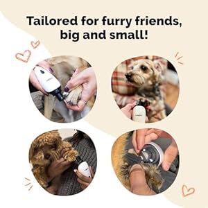 Luckytailpetnailgrinderfordogsandcatssuperquietandlowvibrationelectricdognailgrinderwith2ledlightsusbrechargeableandcordless2speedssmalltolargepets  Cucciolini Doodles   cucciolini doodles