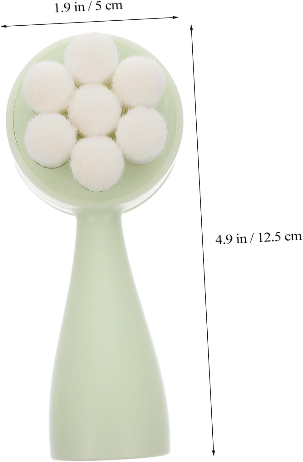 Silicone Double-Sided Facial Cleansing Brush Standing Base, Green Face Scrubber for Deep Pore Cleansing and Exfoliating, Manual Facial Brush Tool for Daily Skincare