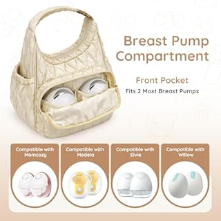 Mancro Breastmilk Cooler Bag with Ice Pack, Wearable Breast Pump Bag With Cooler, Insulated Baby Bottle Bags for Daycare Compatible with Momcozy/Medela/Elvie/Willow