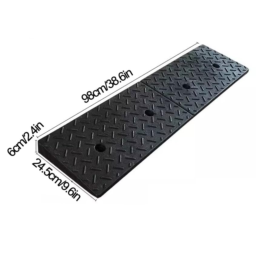 Curb Ramp, Rampa para Autos para Cambios de Aceite, Rampa Portátil de Goma de Alta Resistencia para Bordillos, 98x24.5x6 cm miniatura 2