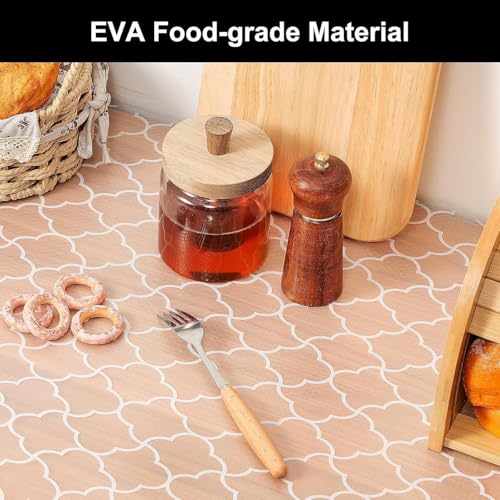 Image of EVA Food Grade Washable Anti Slip Mat /Sheet for Fridge, Shelf Liner, Table, Kitchen Drawer mat (3 Meter) (White Grid)
