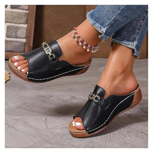 Lightweight Wedge Open Toe Slippers for Women | Comfortable Summer Beach Sandals with Thick Bottom3