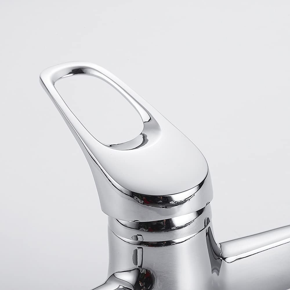 Rubinetto per lavello da Cucina per Bar Agriturismo Commerciale, Miscelatori per rubinetti da Cucina a Parete, Miscelatore monocomando Rubinetto per lavello, Miscelatore per Acqua Calda Fredda con