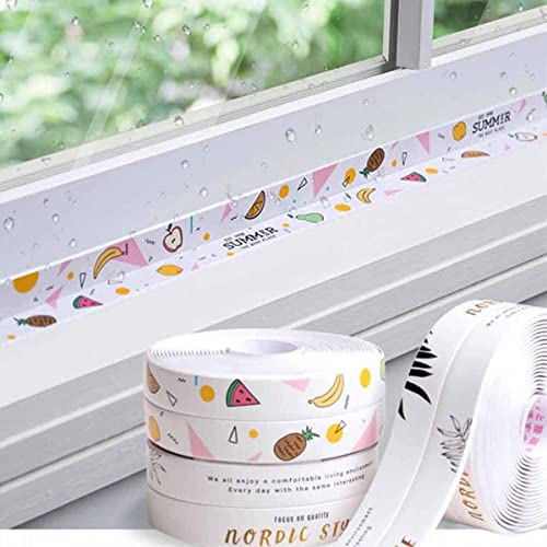 Image of Kitchen Sink Platform Sticker Bathroom Corner Tape Waterproof Self-Adhesive Kitchen Caulk Tape Bathroom Basin Decorative Trim Wall Caulk Strip Toilet Sealant Tape (1pcs)