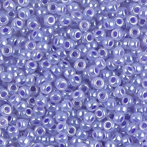 Miyuki Round Rocaille Seed Beads Size 8/0 Lilac Ceylon 22 Gram Tube