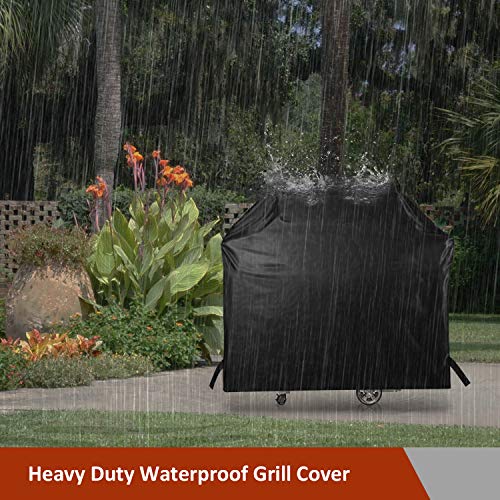 Arcedo 53 Inch Grill Cover Heavy Duty Waterproof, 3-4 Burner BBQ Grill Cover, Outdoor Gas Propane Grill Cover, Fade Resistant Barbecue Cover, Fits Weber Char-Broil Nexgrill and More Grills