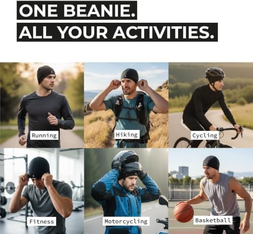 Image of Helmet Liner Sweat Wicking Skull Cap Beanie. Ultimate Performance Moisture Wicking. Fits Under Helmets