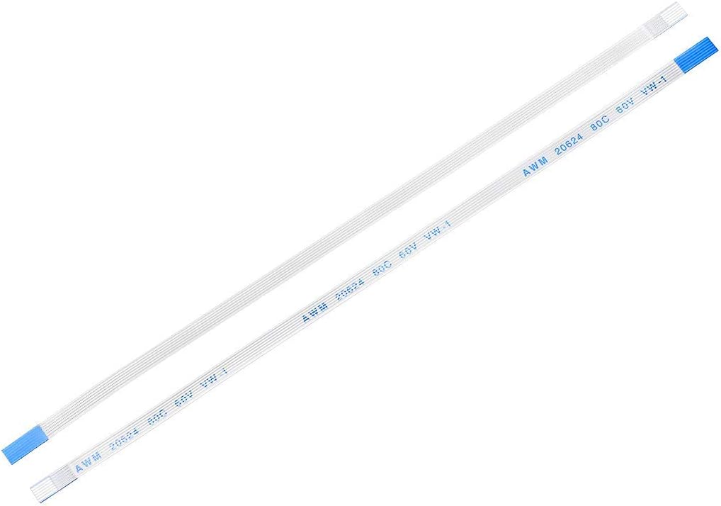 6 Pin 0.5mm Pitch FFC Cable (B-Type) 200MM Length Flexible Flex Extension Cable FFC FPC LVDS Ribbon Cable Wire Flat (Pack Of 1)