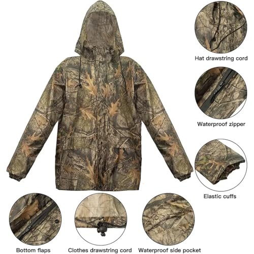 Combinaison de pluie camouflage pour trajets à vélo - 3