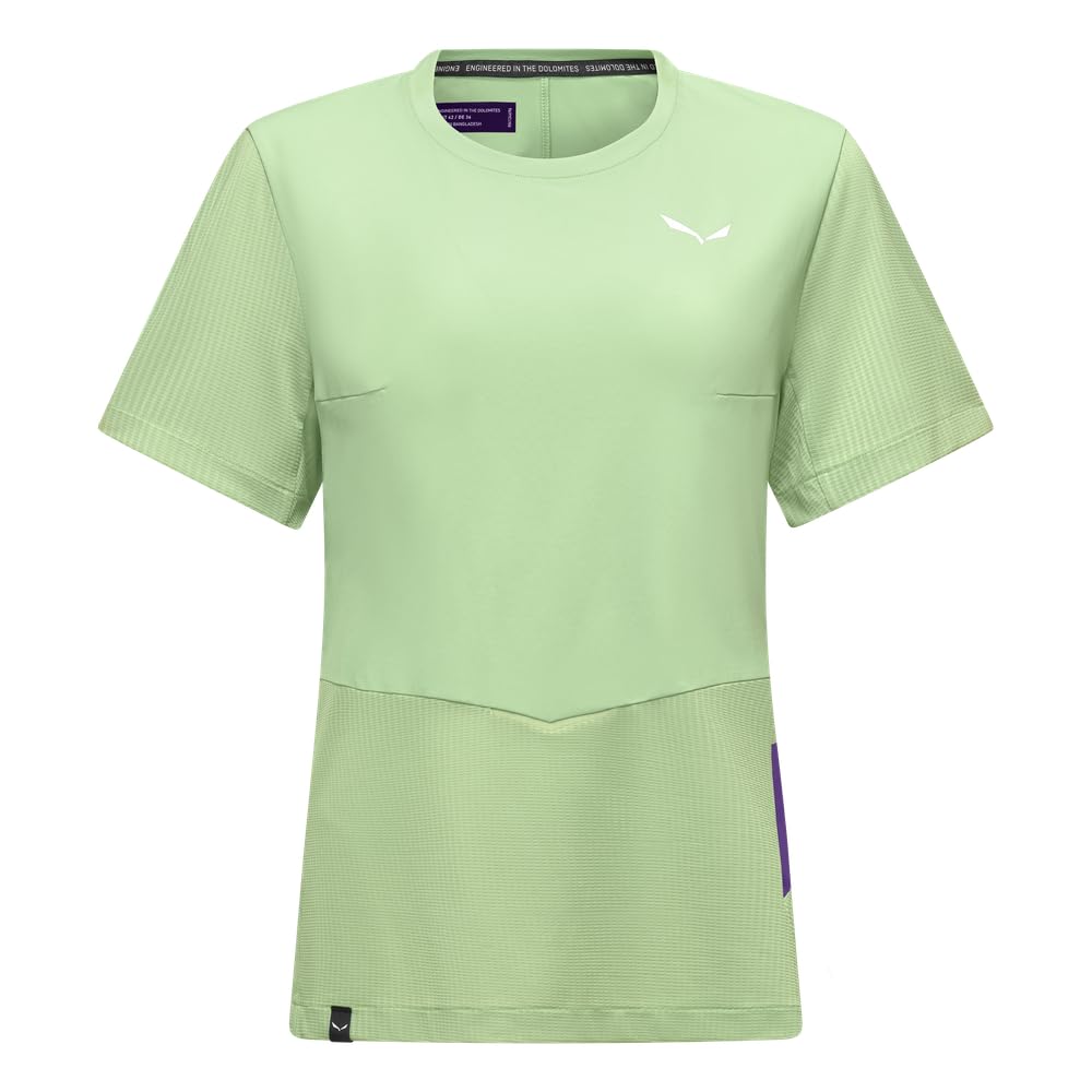 Salewa PEDROC Dry HYB T-Shirt W, XXS, Pastel Green