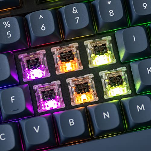 Image of Keychron V3 Wired Custom Mechanical Keyboard, TKL Tenkeyless QMK /VIA Programmable Macro with Hot-swappable Keychron K Pro Brown Switch Compatible with Mac Windows Linux (Frosted Black-Translucent)