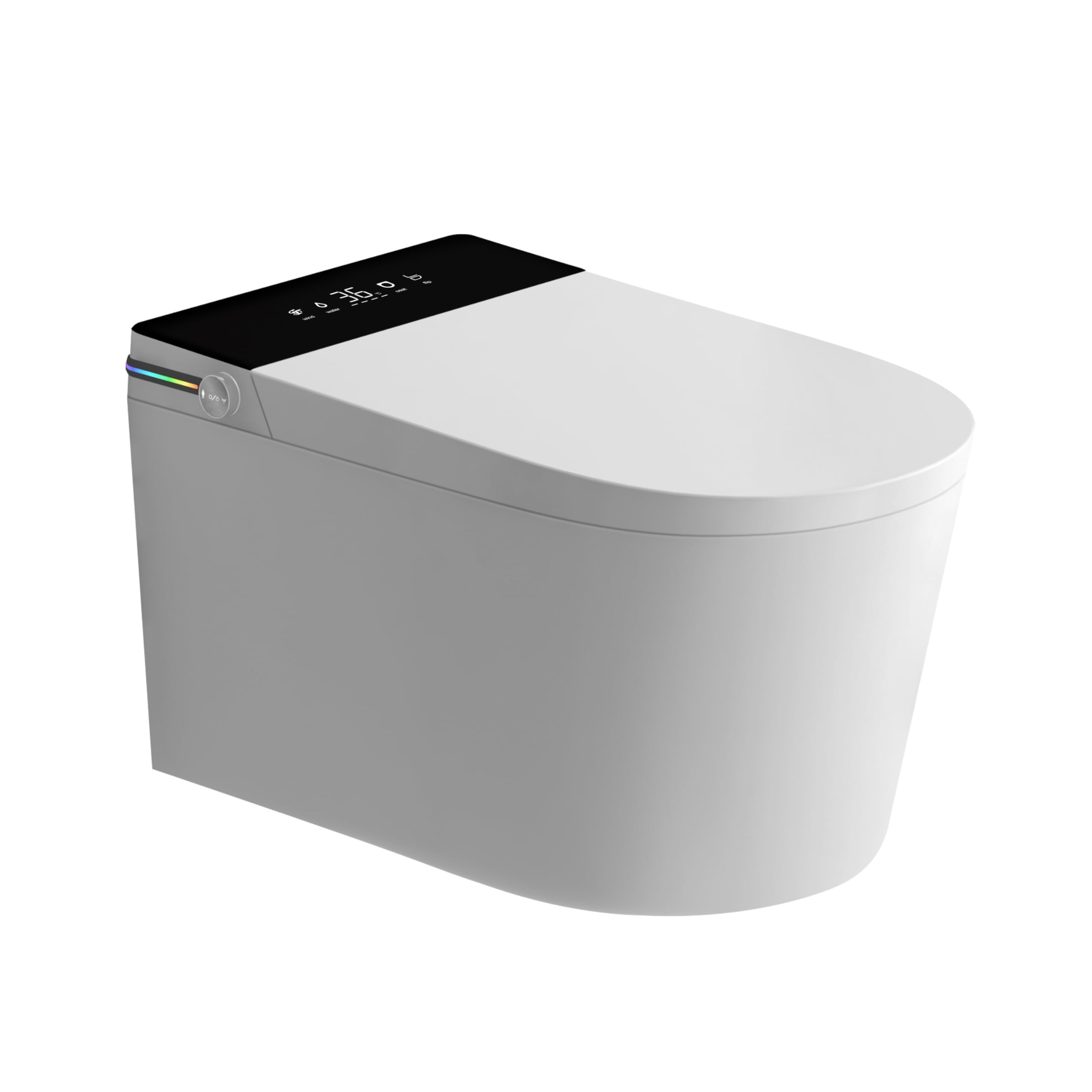 MEJE #MZE-G830E - Toilette intelligente da parete, WC intelligente allungato con bidet integrato, sedile riscaldato, asciugatrice ad aria calda, scarico automatico, apertura e chiusura automatica,