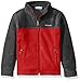 Columbia Big Boys' Steens MT II Fleece Jacket, Mountain Red/Charcoal Heather, Medium (10/12)