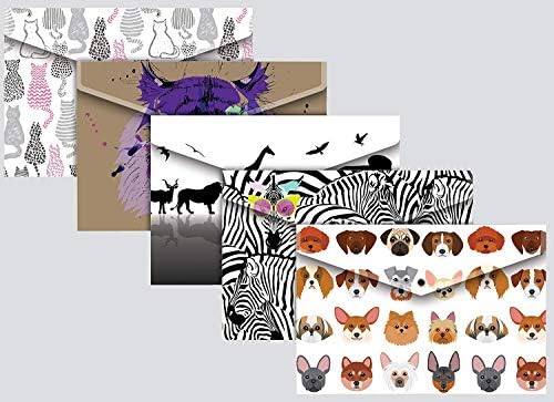 A4+ Foolscap Stud Wallets Fashion Animal Designs - Pack 5
