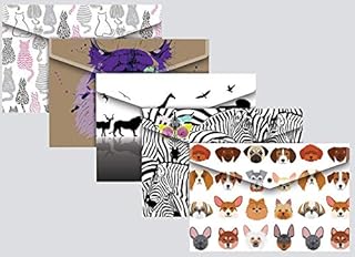 A4+ Foolscap Stud Wallets Fashion Animal Designs - Pack 5
