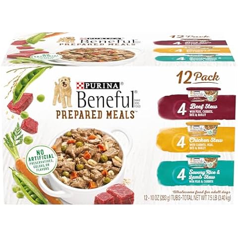 Purina Beneful Gravy Wet Dog Food Variety Pack, Prepared Meals Stew - (12) 10 oz. Tubs Cover