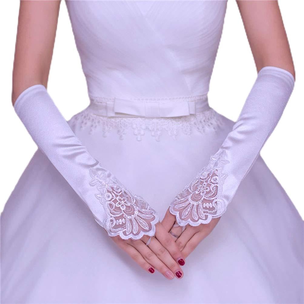 Womens Driving Gloves Summer Gloves Lace Mittens Special Occasion White Gloves