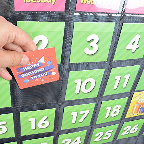 Eamay EAMAY-YLGD Classroom Monthly Calendar Pocket Chart thumb #3