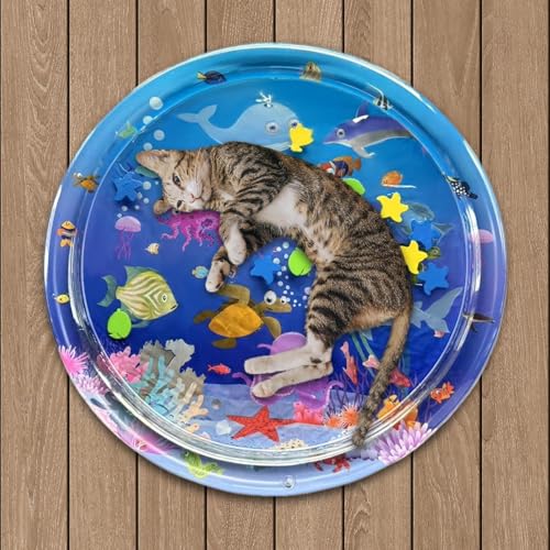 Tapis de jeu à eau pour chat , tapis sensoriel et interactif pliable