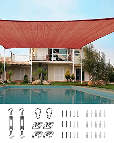 Quictent 20x26ft Sun Shade Sail for Patio, 185GSM Heavy Duty Rectangular Outdoor Sunshades UV Block Outside Canopy Cover for Backyard