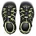 KEEN Unisex-Child Newport H2 Closed Toe Water Sandals, Black/Lime Green, 5 Big Kid US