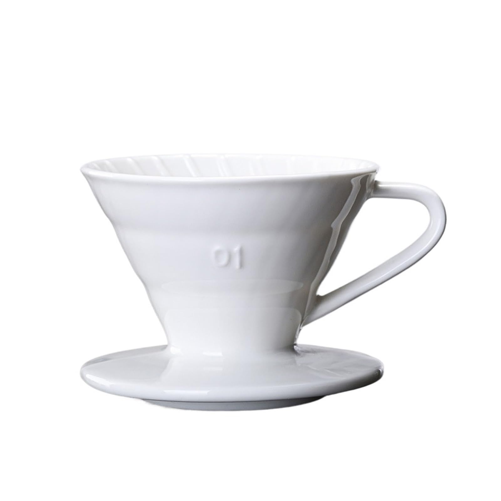 1 stücke Keramik Kaffee Tropf Zwei-Farbe Gießen Über Maker Wolke V Form Drip Filter Doppel(White V02)