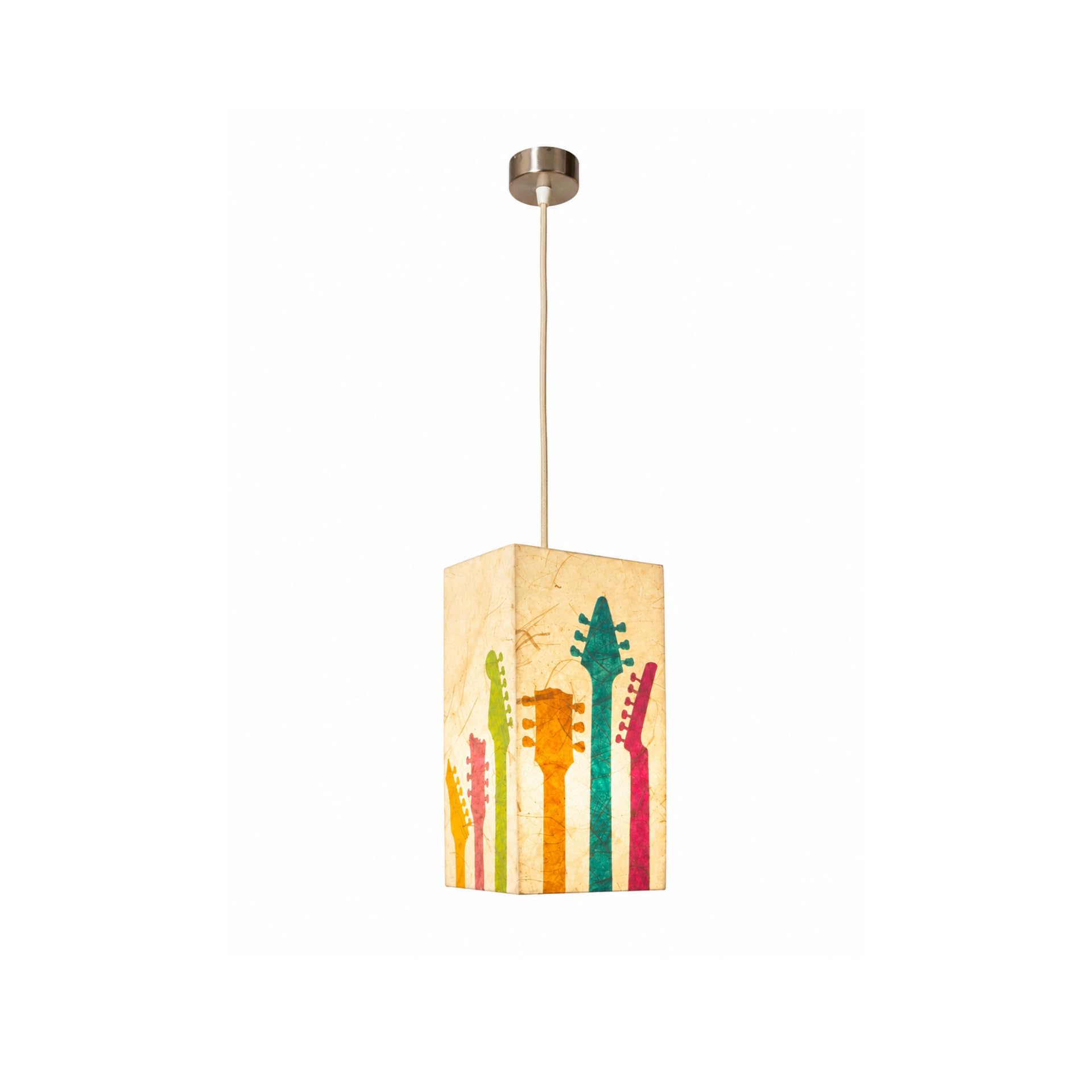 Guitar Design Pendant Light | E27 Holder (Bulb Not Included) | Decorative Fabric Hanging Ceiling Lamp | Modern LED Pendant for Living Room, Café & Music Studio-image-25