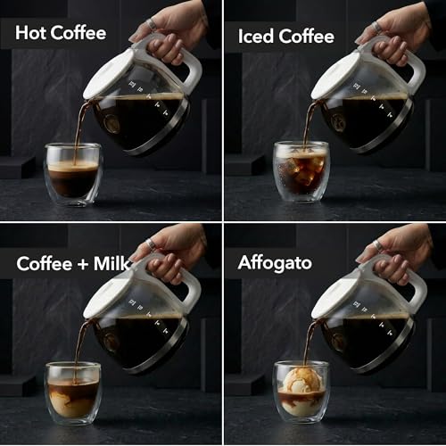 Image of OVENTE 12-Cup Drip Coffee Maker with Borosilicate Glass Carafe, One-Touch Operation Machine, Anti-Drip System, Reusable Filter and Clear View Water Gauge, Ideal for Home or Office, Light Teal CM412LBL