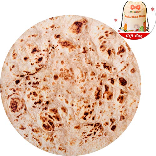 mermaker Burritos Blanket for Adult and Kids, Novelty Tortilla Throw Blanket Adult 80
