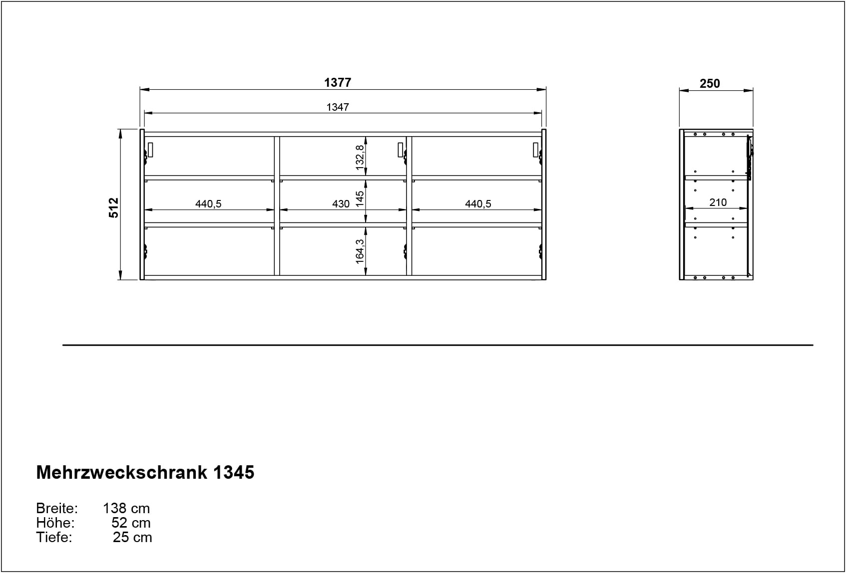 Germania Scarpiera 1345-513 GW-Libbiano, in bianco/Rovere Navarra, con profondità ridotta, 138 x 52 x 25 cm (LxAxP)