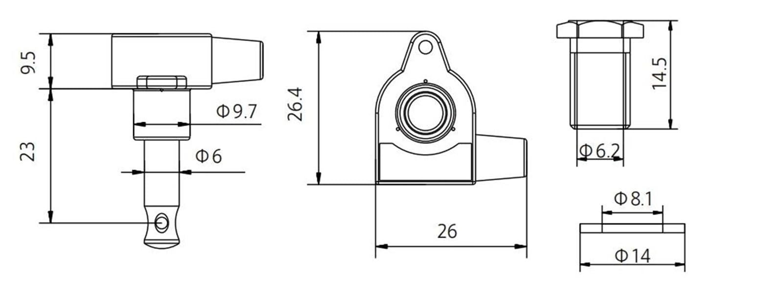 Zestaw Kluczy Gitarowych Tunery Blokowane 3R3L Do Gitar Typu LP/SG O Przełożeniu 1:21(CR)