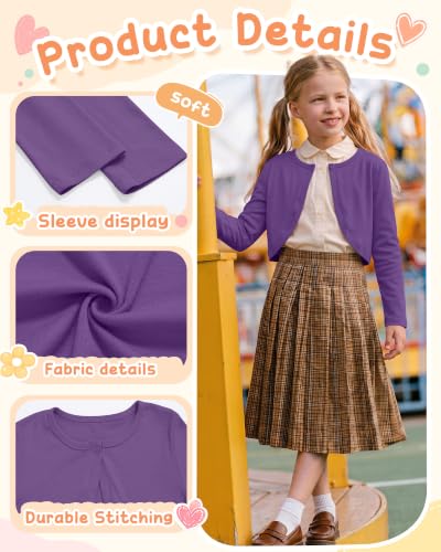 Image of Girls Uniform Long Sleeve Knitted Cardigan