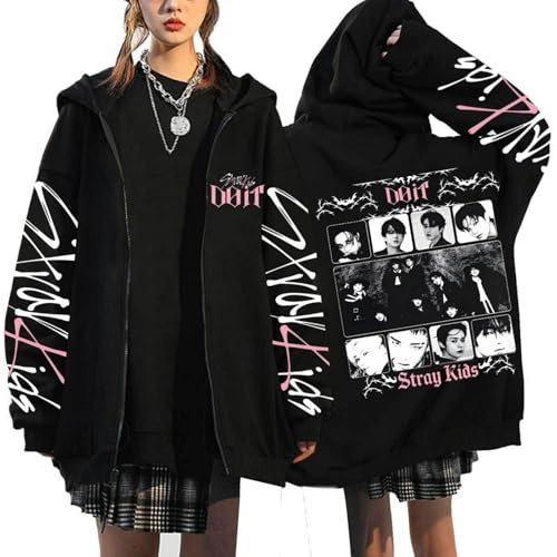SKZ Hoodie Women Do it Album Jacket Zip Up SKZ Merch Y2K Sweat