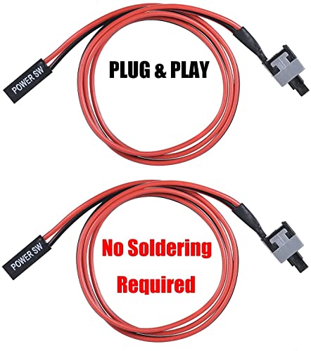 Image of TAAPSEE Power Switch Cable Desktop PC ATX ATX PC Computer Motherboard Power Cable Switch On /Off /Reset Button Computer Cable (5 PACK)