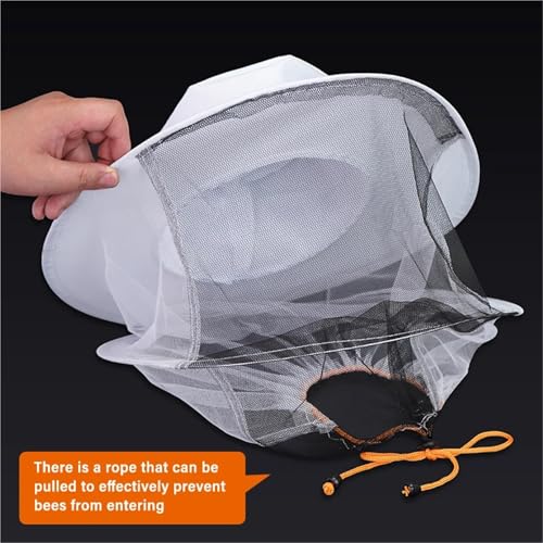 Chapeaux anti-abeilles à double maille noire pour outils apicoles - 7