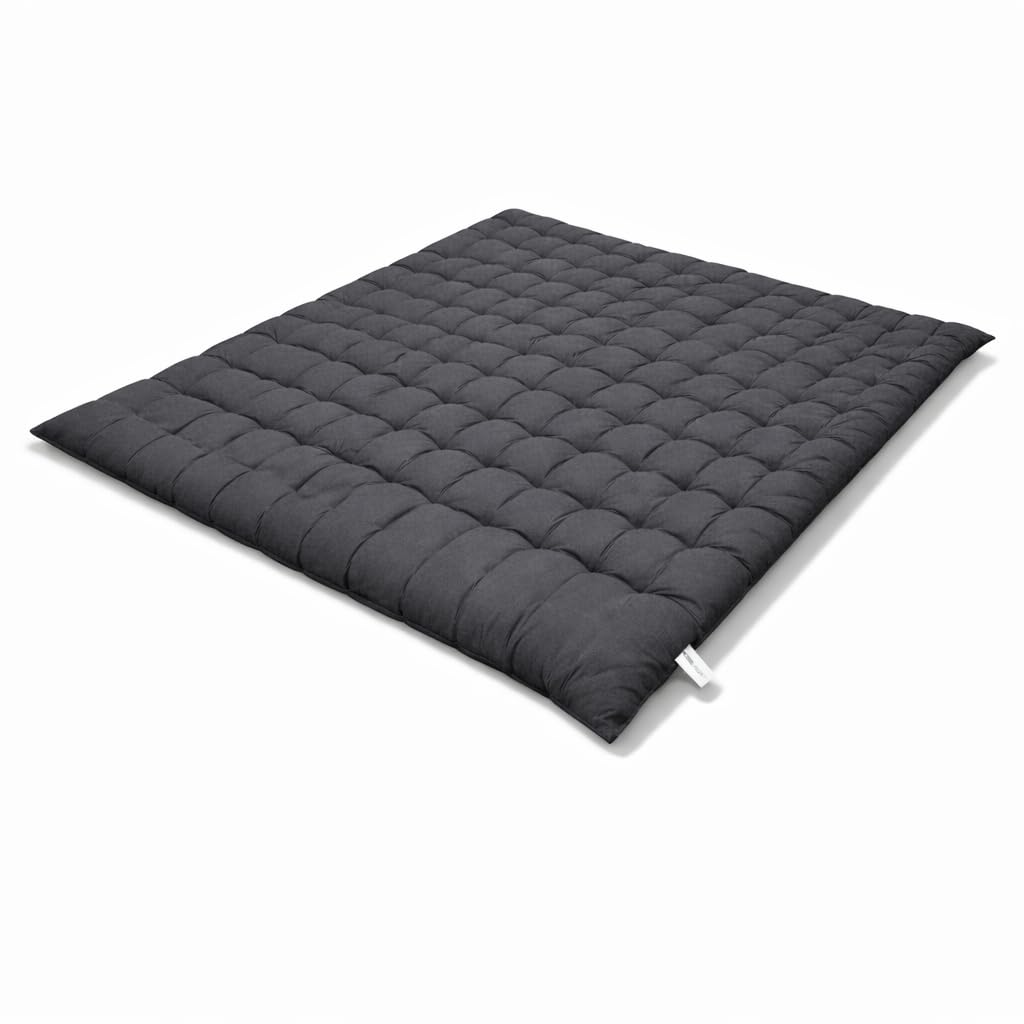 Soft Cotton Quilt | Foldable Light Weight Filled Single Firm Cotton Quilt Mattress| Gadda (Solid Coloured, Sleeping Capacity, 6 x 6 ft or 72 x 72 Inches) Double Bed (Grey)-image-27