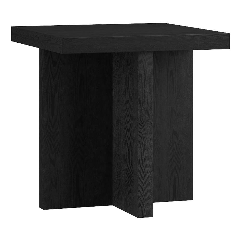 Henn&Hart 22" Black Grain MDF Side Table