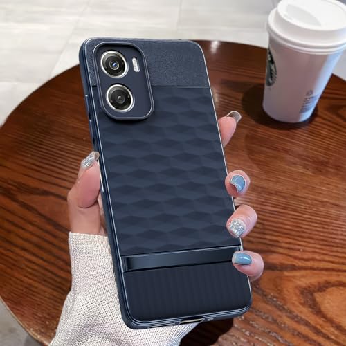 Image of Pikkme Back Cover for Motorola Moto G06 Power Camera Protection 3D Hexa Cube Design Silicone Protective Bumper Case (Blue)