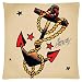 Sailor Jerry Housse de coussin carrée Motif tatouage 45,7 cm