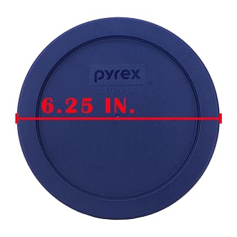 Pyrex 7201-PC 4 Cup Blue Food Storage Replacement Lid - Made in USA | BPA-Free Plastic | Round Shape | Replacement Cover | Top-Rack Dishwasher Safe | Secure Seal