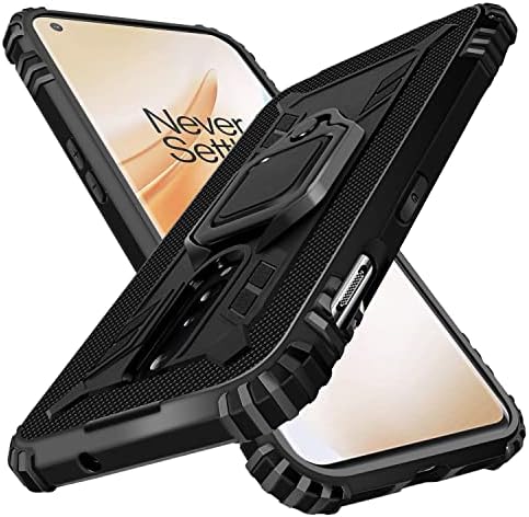 Shields Up for OnePlus 8 Case, 1+8 Case with Kickstand, | 10ft. Drop Tested | Carbon Case | Ultra Slim | Lightweight | Scratch Resistant | Shockproof Rugged Protective Cover for OnePlus 8 -Black
